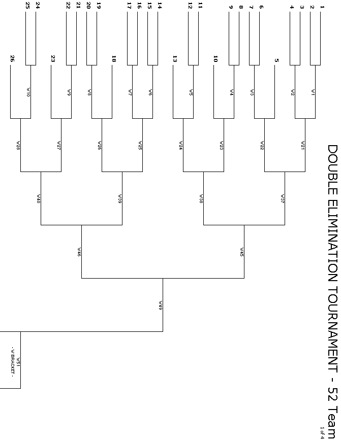 52 Team Double Elimination - 1 of 4