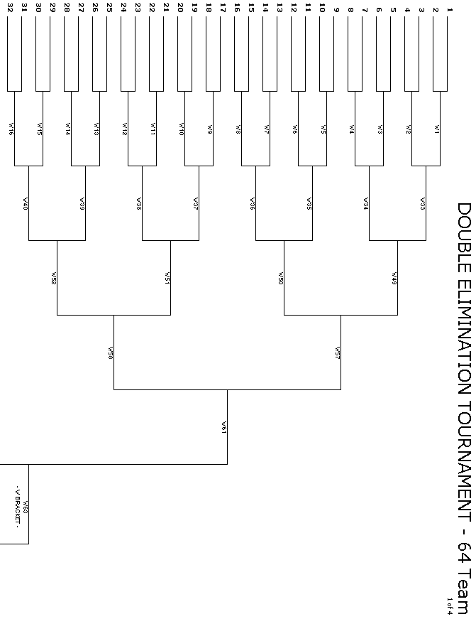 64 Team Double Elimination - 1 of 4